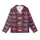 Spouses' Traditional Red Blue Plaid Christmas Design with Husband Wife Script & Santa Hats Kid Satin Pajamas Set - 2
