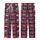 Spouses' Traditional Red Blue Plaid Christmas Design with Husband Wife Script & Santa Hats Kid Satin Pajamas Set - 3