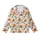 Outdoor Lovers' Whimsical Campfire S'mores Rustic Sage Orange Cream Pattern Kid Satin Pajamas Set - 2