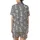 Whimsical Style Fans' Hand-Drawn Playful Cartoon Foxes Muted Grey Mustard Yellow Pattern Satin Short-Sleeve Pajamas Set - 3