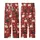 Women's & Pug Lovers Pajamas: Deep Red Christmas Pattern with Santa Hat Pugs & Snowflakes Kid Satin Pajamas Set - 3
