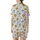 Youthful Enthusiasts' Hand-Drawn Breakfast & Sleepover Seamless Pattern White Pastel Bold Black Outline Satin Short-Sleeve Pajamas Set - OUBA3sBRmf