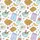 Youthful Enthusiasts' Hand-Drawn Breakfast & Sleepover Seamless Pattern White Pastel Bold Black Outline Satin Short-Sleeve Pajamas Set - 4