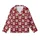 Corgi Lovers' Cheerful Photorealistic Corgi Faces Scattered All-Over Deep Crimson Red Kid Satin Pajamas Set - 2