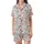 Pig Mom Holiday Pajamas: Hand-Drawn Watercolor Santa Pig & Winter Botanical Sleep Set Satin Short-Sleeve Pajamas Set - h0c31x0not