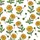 October Celebrants Detailed Marigold Floral Illustration Yellow Orange Green Botanical Print Satin Short-Sleeve Pajamas Set - 4
