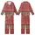 Festive Winter Design: Fair Isle Nordic Reindeer & Snowflake Print - Seamless Holiday Motif Kid Satin Pajamas Set - 1