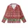 Festive Winter Design: Fair Isle Nordic Reindeer & Snowflake Print - Seamless Holiday Motif Kid Satin Pajamas Set - 2