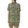 Women's Abstract Botanical Leaf Pattern Linen Sleep Set: Serene Organic Sage Green Loungewear Satin Short-Sleeve Pajamas Set - t1O1Q944iP