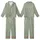 Bridesmaid & Bridal Party Satin Pajama Set: Golden Olive Branch Script on Sage Green Kid Satin Pajamas Set - 1