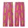 Indian Cotton Women's Fuchsia Pink Hand Block Print Tiger Stripe Pajamas Set Kid Satin Pajamas Set - 3