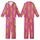 Indian Cotton Women's Fuchsia Pink Hand Block Print Tiger Stripe Pajamas Set Kid Satin Pajamas Set - 1