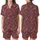 Women's Long Indian Block Print Pajama Set: Crimson Peacock & Botanical Organic Cotton Sleepwear Satin Short-Sleeve Pajamas Set - XaTkx1yEbP