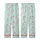 Women's Flat Illustrative Aqua Ocean Surfer Satin 2-Piece Sleep Set Kid Satin Pajamas Set - 3