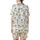Women's Goldendoodle Labradoodle Pajamas: Playful Beige Doodle Dog Print - Soft Polycotton Shorts Set Satin Short-Sleeve Pajamas Set - 3