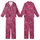 Women's Hand Block Print Fuchsia Floral Peony Rose Cotton Loungewear Set - Indian Inspired Design Kid Satin Pajamas Set - 1