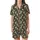Adult Flannel Pajama Pants: Abstract Organic Camouflage Design with Deep Pockets Satin Short-Sleeve Pajamas Set - 2