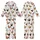 Christmas Enthusiasts' Whimsical Chicken Rooster Red Green Holly Berry Holiday Print Kid Satin Pajamas Set - 1