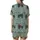 Christmas Fans' Muted Teal Rustic Illustrative Monster Truck Snowy Pine Tree Pattern Satin Short-Sleeve Pajamas Set - 3