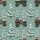 Christmas Fans' Muted Teal Rustic Illustrative Monster Truck Snowy Pine Tree Pattern Satin Short-Sleeve Pajamas Set - 4