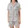 Breakfast Lovers' Whimsical Black Outline Coloring Book Doodle Breakfast & Birthday Party Pattern Satin Short-Sleeve Pajamas Set - O4SzHWulPX