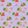 Whimsical Style Lovers' Lavender Purple Cartoon Turtle Geometric Pattern with Lime Green Turtles & Red Squares Orange Triangles Satin Short-Sleeve Pajamas Set - 4