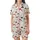 Dog Lovers' Whimsical Whippet Geometric Dino Spike Muted Red-Brown Espresso Pattern Satin Short-Sleeve Pajamas Set - 3WqQwR-C5s