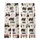 Whippet Lovers' Modern Illustrative Charcoal Whippet Outlines, Slate Blue Zig-Zag & Peach Accents Kid Satin Pajamas Set - 3
