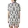 Family Christmas: Hand-Sketched Rustic Tree Pattern – Vintage Pen & Ink Wearable Art Satin Short-Sleeve Pajamas Set - 3