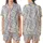 Modern Explorer: Tranquil Abstract Fluid Lines Pattern – Dusty Indigo Beige Wearable Art Print Satin Short-Sleeve Pajamas Set - Uhq-gKc7Le