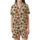 Women's Fall Mom Teacher Wild About Fall Leopard Pumpkin Sunflower Cozy Knit Satin Short-Sleeve Pajamas Set - XwXbk5_dzm