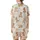 Women's Muslin Crinkle Cotton Sleep Set: Hand-Drawn Teddy Bears, Stars & Moons Satin Short-Sleeve Pajamas Set - 3