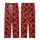 Rustic Lodge Enthusiasts' Bold Red Black Buffalo Plaid Pine Branch Berry Snowflake Flat Graphic Kid Satin Pajamas Set - 3