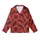 Rustic Lodge Enthusiasts' Bold Red Black Buffalo Plaid Pine Branch Berry Snowflake Flat Graphic Kid Satin Pajamas Set - 2
