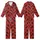 Rustic Lodge Enthusiasts' Bold Red Black Buffalo Plaid Pine Branch Berry Snowflake Flat Graphic Kid Satin Pajamas Set - 1