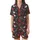 Festive Spirit: Scattered Candy Cane Gingerbread Mug Snowflake Pattern - Flat Graphic Print Satin Short-Sleeve Pajamas Set - K9fWKN_a-K