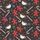 Festive Spirit: Scattered Candy Cane Gingerbread Mug Snowflake Pattern - Flat Graphic Print Satin Short-Sleeve Pajamas Set - 4