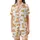 Golden Retriever Dog Lover's Cheerful Puppy & Adult Vector Pattern Soft Sleepwear Ensemble Satin Short-Sleeve Pajamas Set - Zg5hl4Cy7t