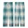 Cozy Style Enthusiasts Muted Sky Blue Buffalo Check and Gingham Plaid Pattern with Teal and Creamy Off-White Kid Satin Pajamas Set - 3