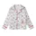 Girls' Playful Line Art Pajama Set: Minimalist Bow & Button Dusty Pink Nightwear Motif Kid Satin Pajamas Set - 2