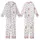 Girls' Playful Line Art Pajama Set: Minimalist Bow & Button Dusty Pink Nightwear Motif Kid Satin Pajamas Set - 1