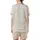 Women's Organic Muslin Sleep Shirt: Muted Ditsy Wildflower Print - Soft Cotton Loungewear Satin Short-Sleeve Pajamas Set - 3