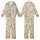 Bridal Party Satin Sleep Set: Bow Tie Tank with Organic Botanical Pattern Kid Satin Pajamas Set - KsiZ10yuxq