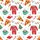 Holiday Pajamas: Whimsical Pizza, Hot Cocoa & Gingerbread Christmas Sleepover Pattern Satin Short-Sleeve Pajamas Set - 4