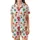 Holiday Pajamas: Whimsical Pizza, Hot Cocoa & Gingerbread Christmas Sleepover Pattern Satin Short-Sleeve Pajamas Set - i3UWPwIyes