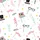 Pajama Party Whimsical Sleep Set: Photo Booth Props, Confetti & Streamers Print Satin Short-Sleeve Pajamas Set - 4
