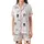 Pajama Party Whimsical Sleep Set: Photo Booth Props, Confetti & Streamers Print Satin Short-Sleeve Pajamas Set - 2