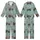 Christmas Fans' Muted Teal Rustic Illustrative Monster Truck Snowy Pine Tree Pattern Kid Satin Pajamas Set - 1