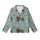Christmas Fans' Muted Teal Rustic Illustrative Monster Truck Snowy Pine Tree Pattern Kid Satin Pajamas Set - 2