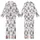 Family Christmas: Hand-Sketched Rustic Tree Pattern – Vintage Pen & Ink Wearable Art Kid Satin Pajamas Set - 1